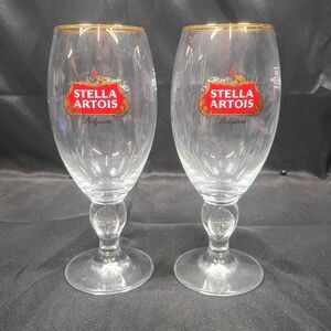 STELLA ARTOIS New 40cl M 17 Beer Chalices BELGIUM Anno 1366 Set of 2